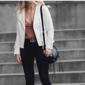 Vegan Leather Topshop Off White Moto Jacket